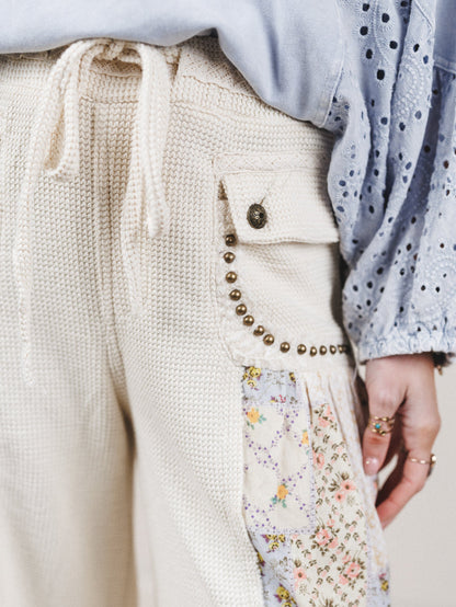 Soft But Studded Pants - Cream