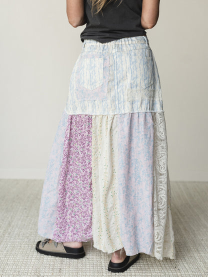 Color Hues Maxi Skirt - Blue Multi
