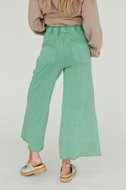 Lucky One Wide Leg Pant - Green