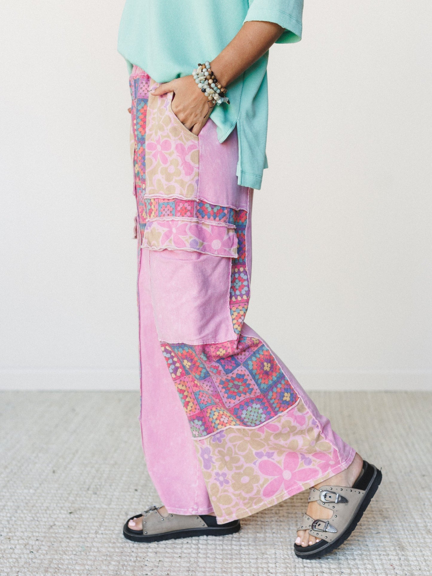 Desert Collage Pants - Bubble Gum