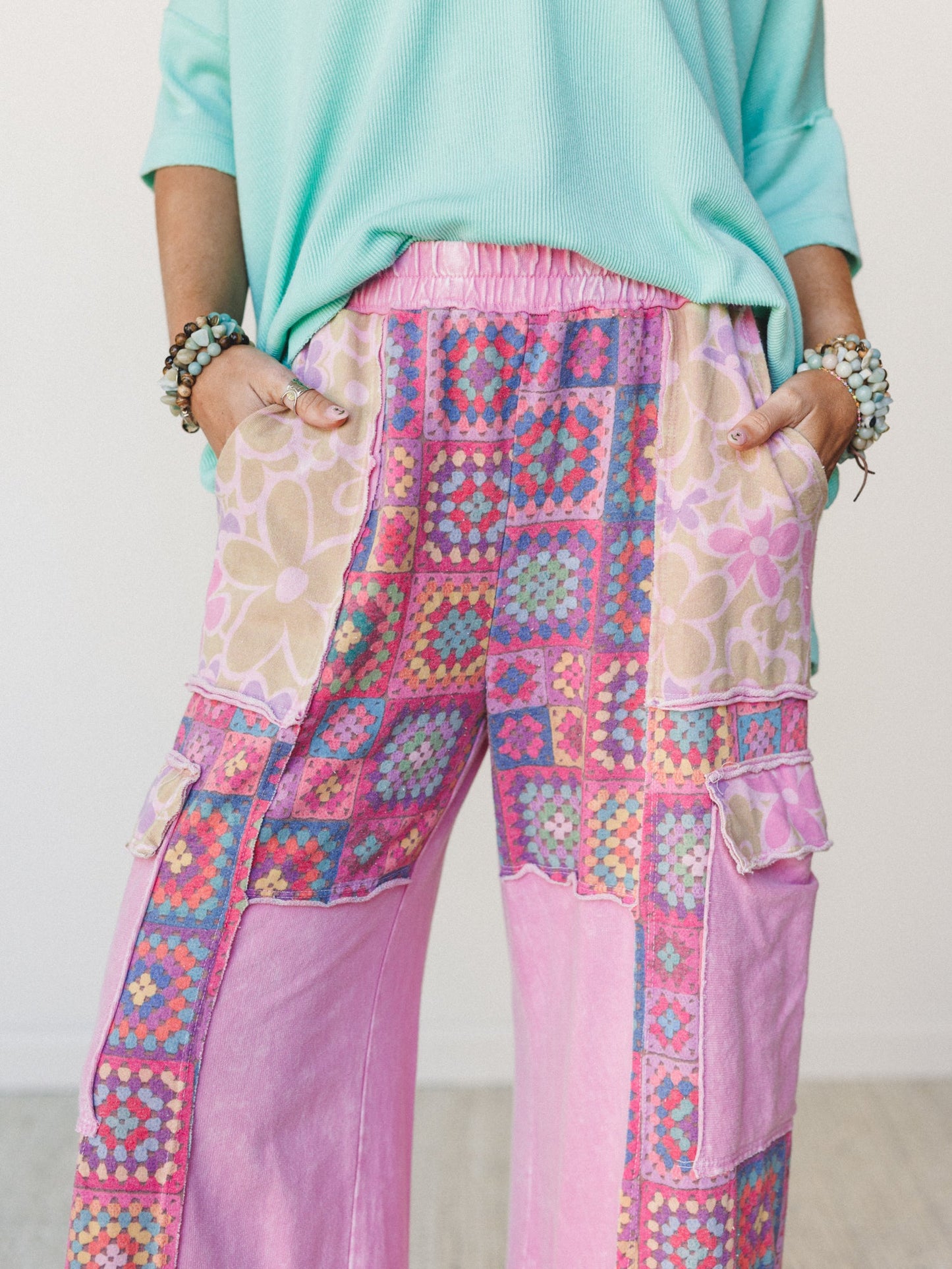 Desert Collage Pants - Bubble Gum