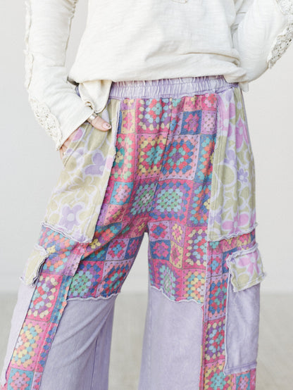 Desert Collage Pants - Moonbeam