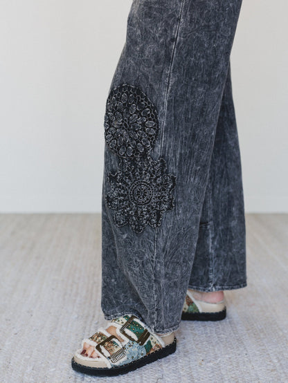 Kamilla Wide Leg Pants - Black