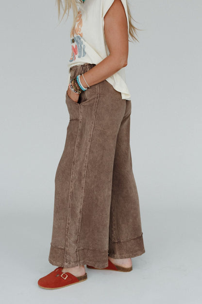 The Nest Heaven Sent Wide Leg Pant - Mocha