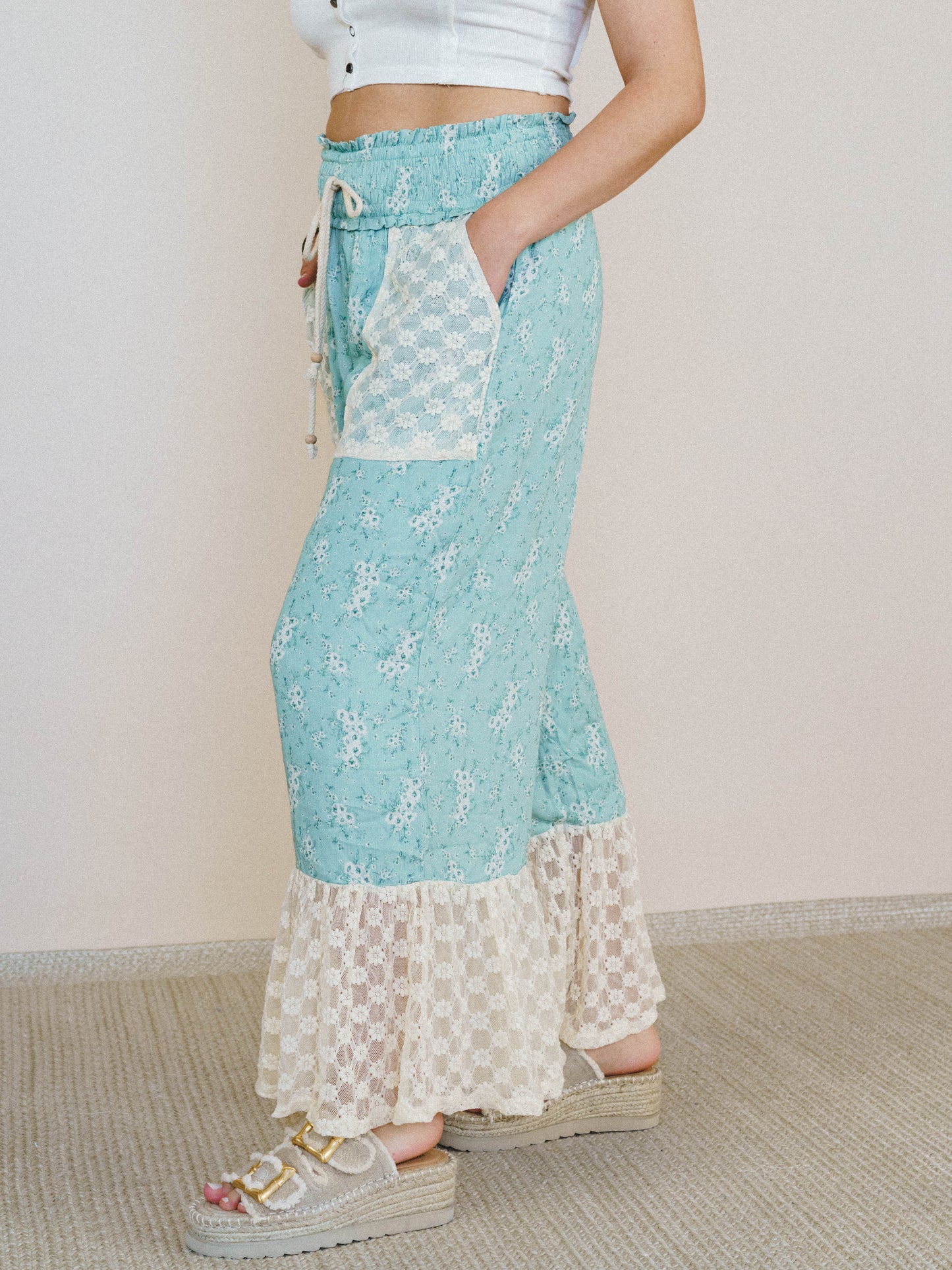 Provence Wide Leg Pants - Sage