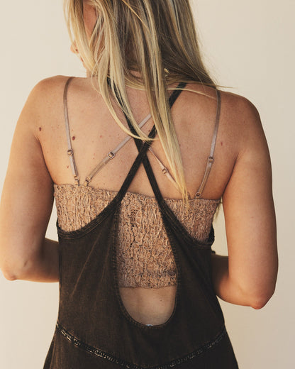 Free Bird Feeling Wide Leg Jumpsuit - Black