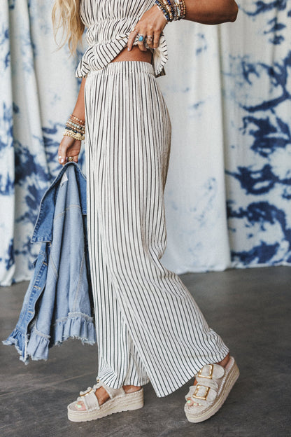 Pushing Limits Striped Pants - Natural