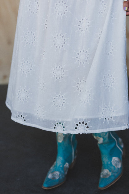 Briley Eyelet Skirt - Off White