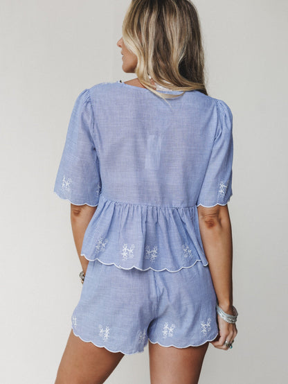 Soft Beginnings Shorts
 - Blue White