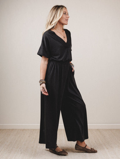 The Nest On The Go Jumpsuit - Charcoal