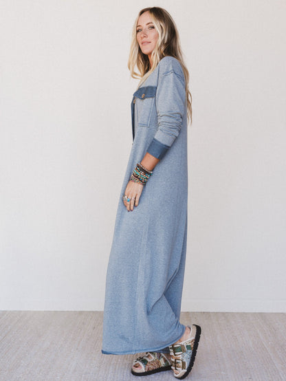 The Nest Jodi Long Sleeve Jumpsuit - Teal