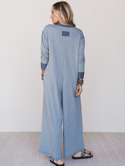 The Nest Jodi Long Sleeve Jumpsuit - Teal