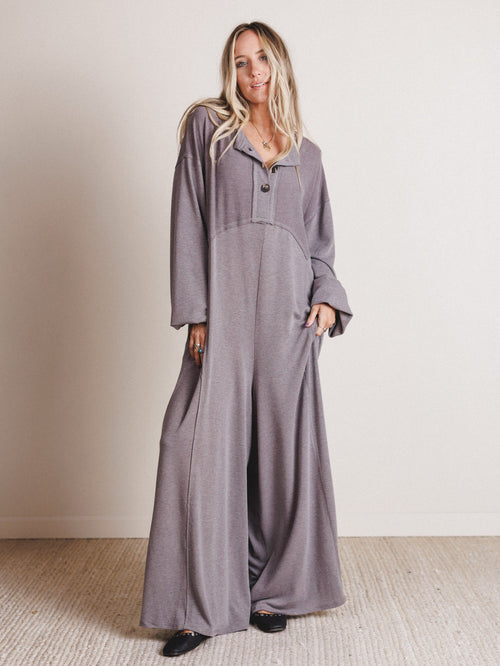 The Nest Sweet Nothings Jumpsuit - Heather Brown