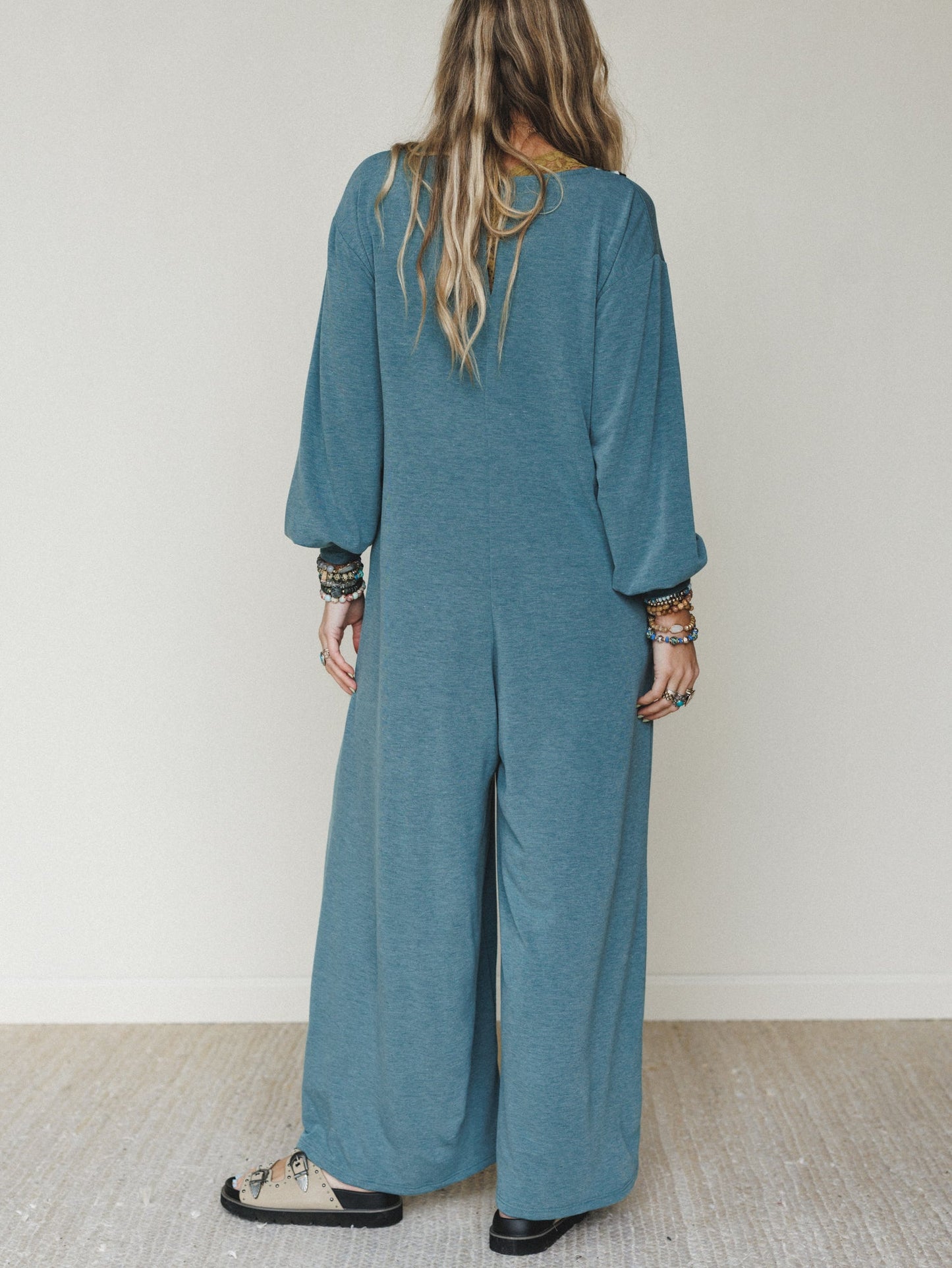The Nest Dahlia Darling Wide Leg Jumpsuit - Teal