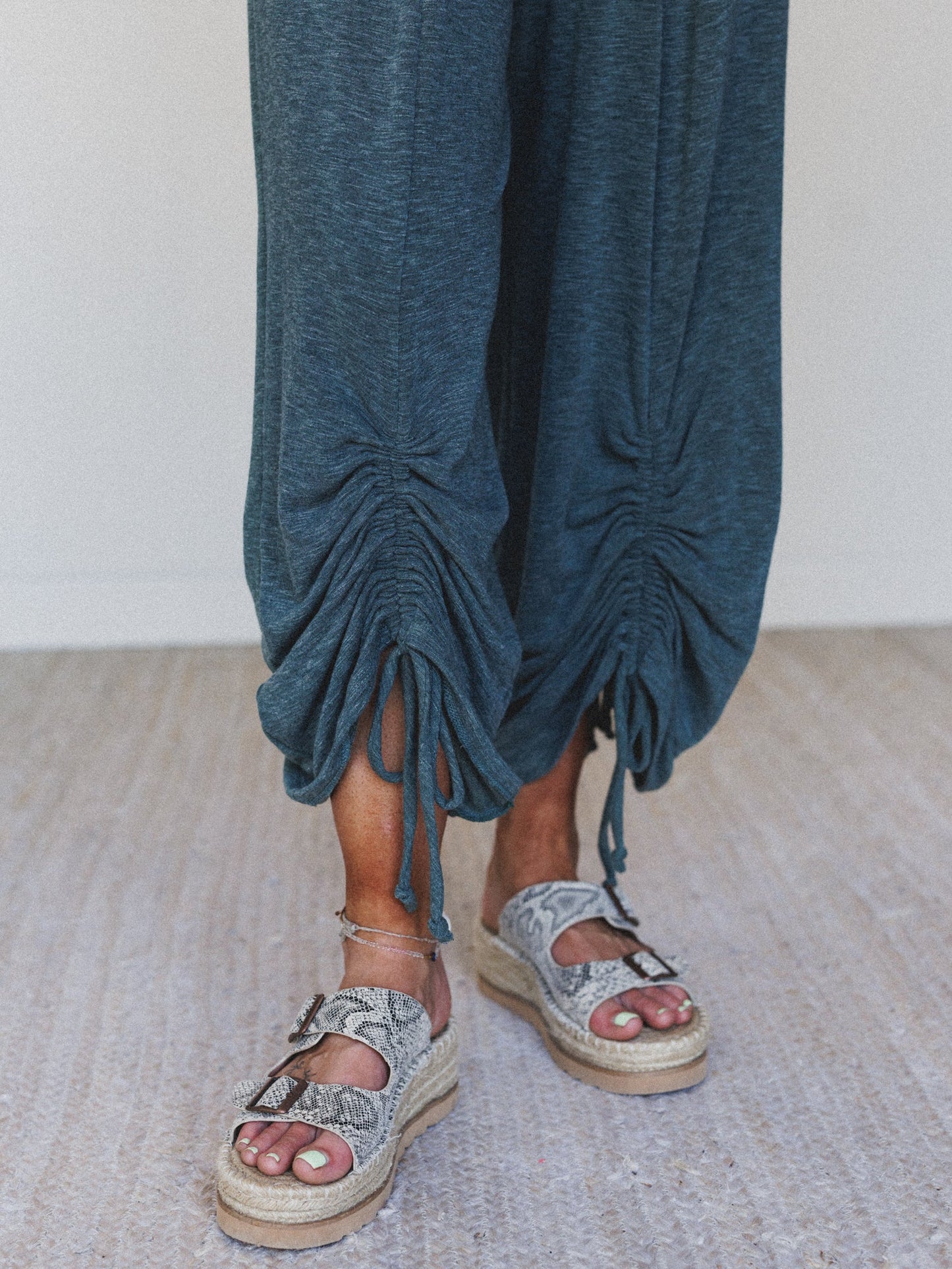 The Nest Solie Cinched Jumpsuit - Green Olive