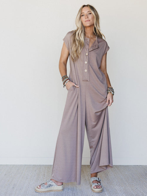 The Nest Davina Wide Leg Jumpsuit - Coco