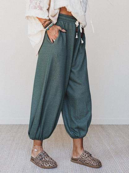 The Nest Laid Back Love Jogger Pants - Two Tone Olive