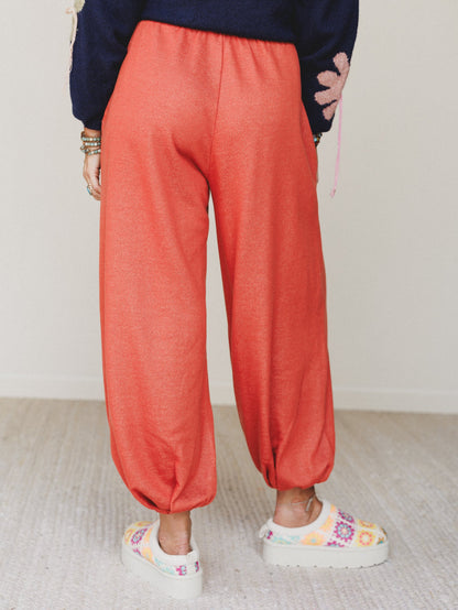 The Nest Laid Back Love Jogger Pants - Two Tone Rust