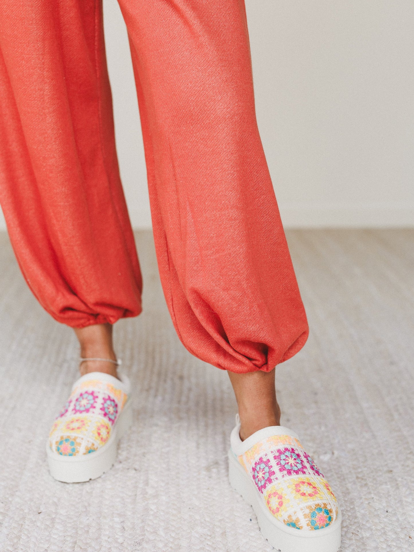 The Nest Laid Back Love Jogger Pants - Two Tone Rust