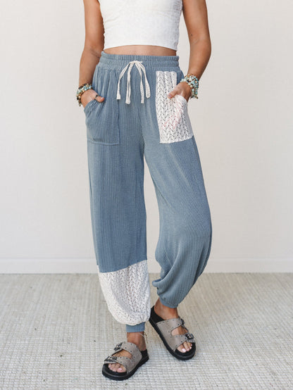 The Nest Weekend Warrior Joggers - Seafoam Cream