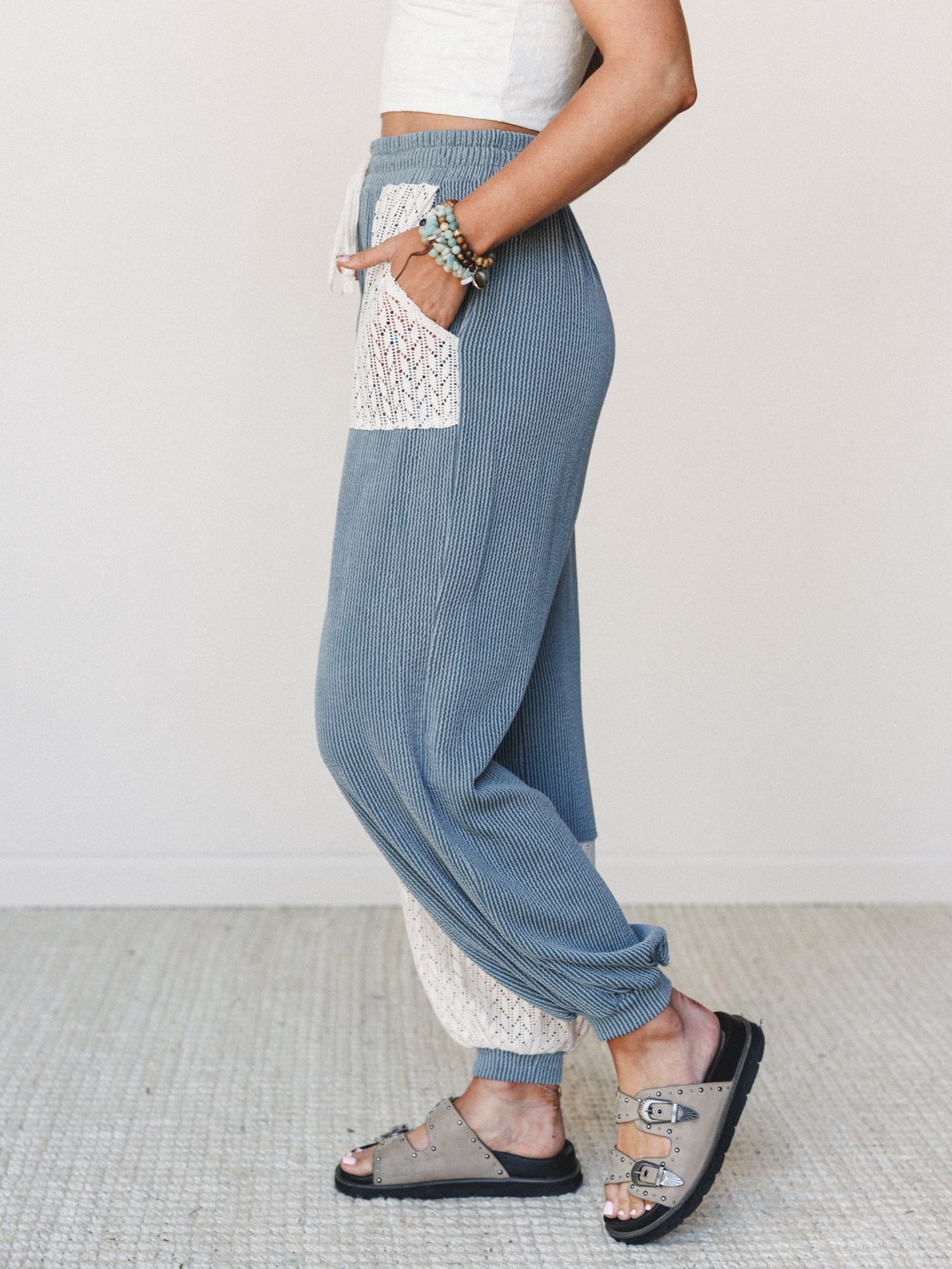 The Nest Weekend Warrior Joggers - Seafoam Cream