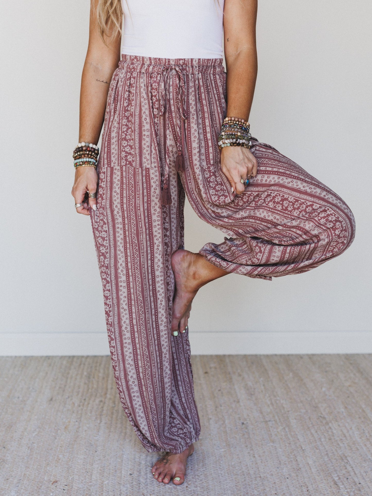 The Nest Ashlynn Rose Jogger Pants - Rose