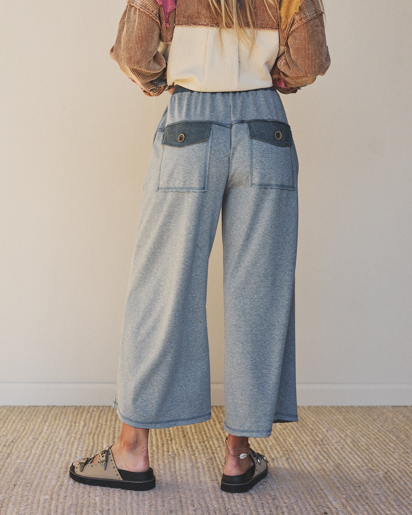The Nest Jodi Wide Leg Pants - Teal