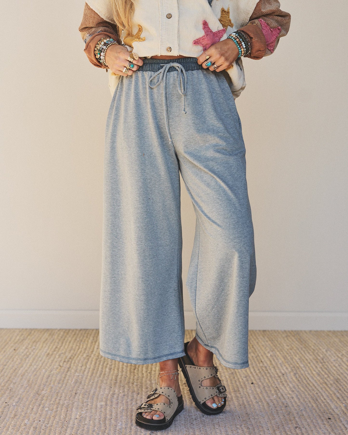The Nest Jodi Wide Leg Pants - Teal