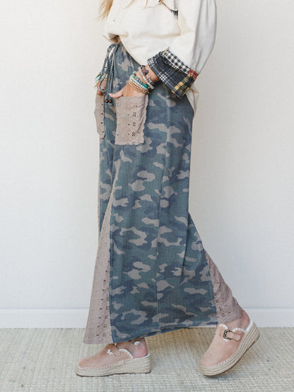 The Nest Let's Party Wide Leg Pants - Army