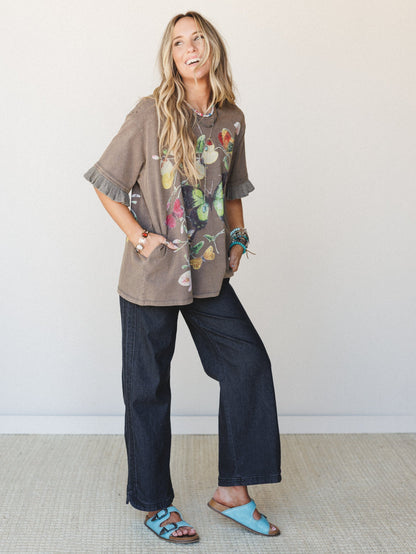 So Comfy Wide Leg Denim Pant - Black