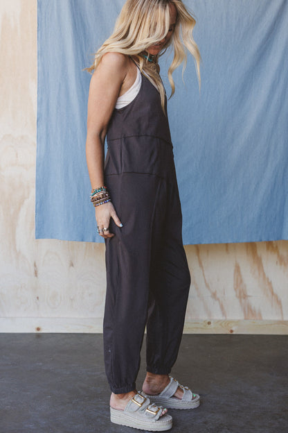 Going Somewhere Jumpsuit - Charcoal