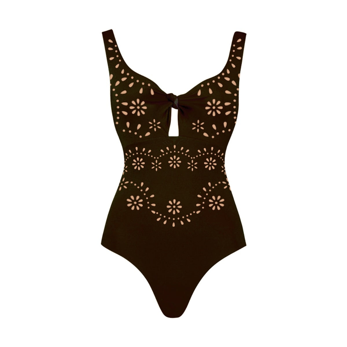 Black Metallic One-Piece Swimsuit