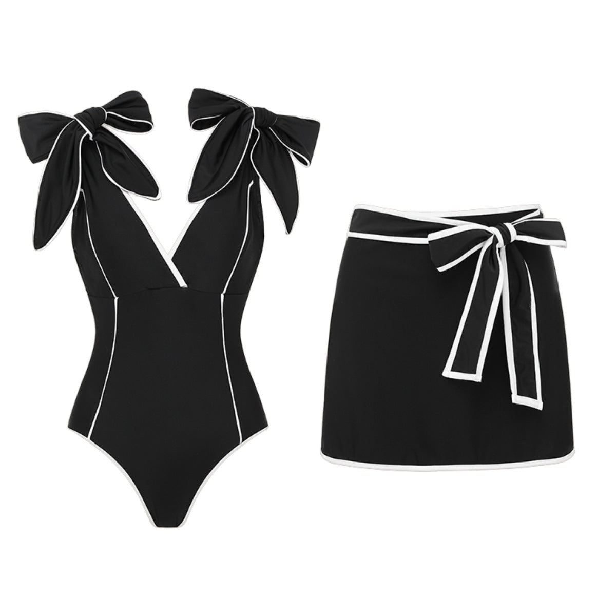 Black & White One-Piece Swimsuit