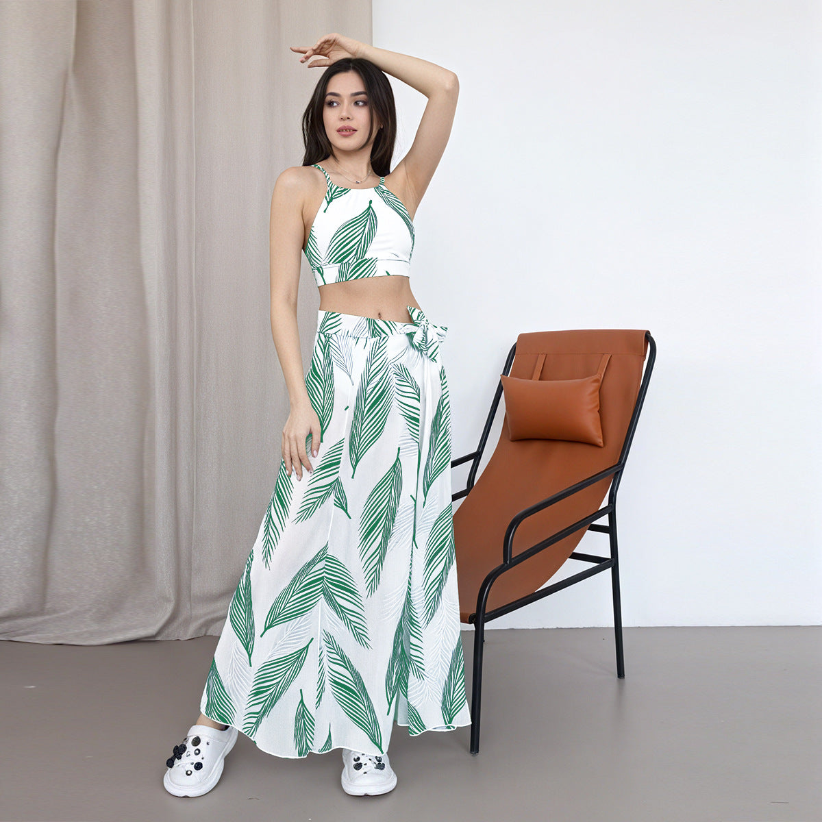 Triple Slit One-Piece Swimsuit