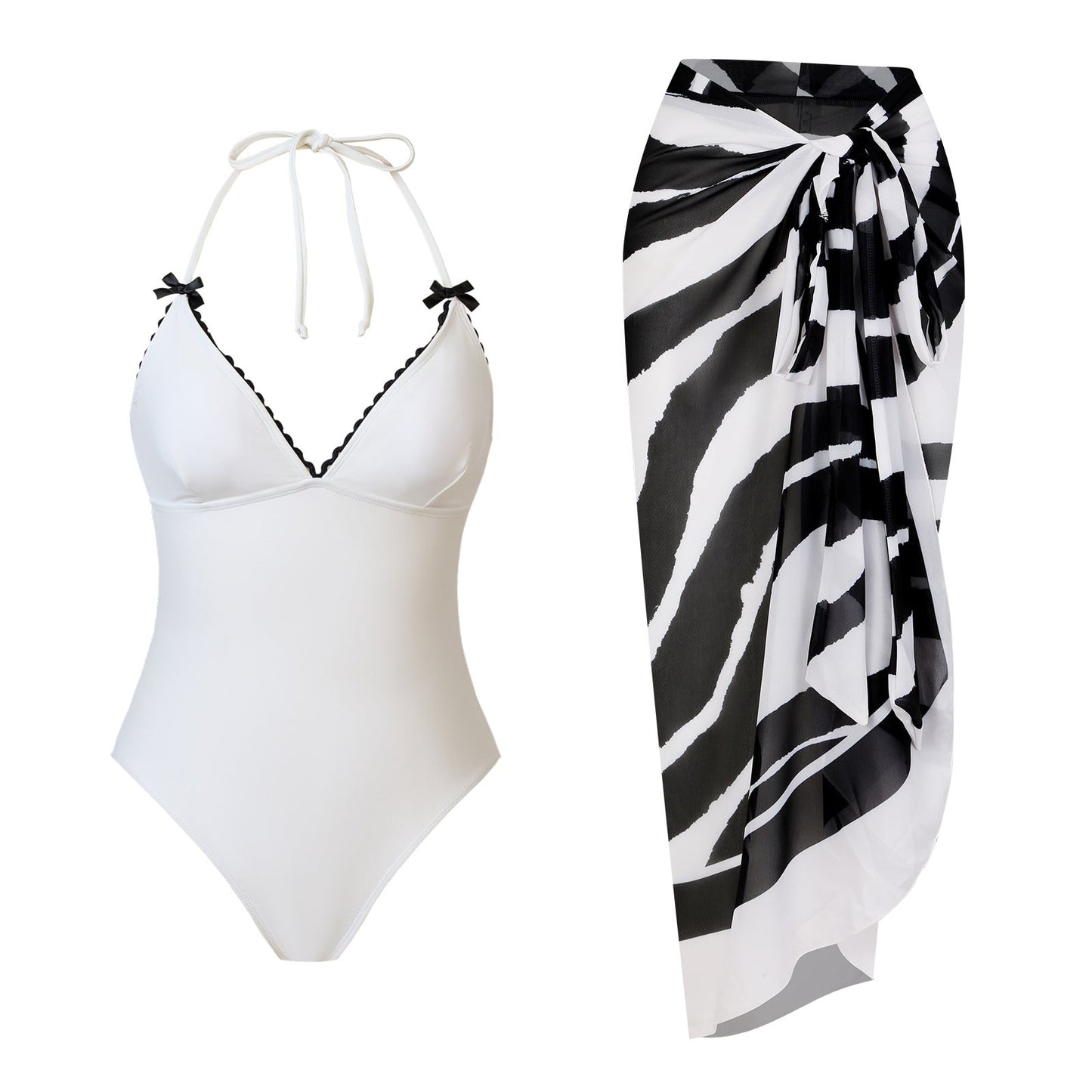 Black & White One-Piece Swimsuit
