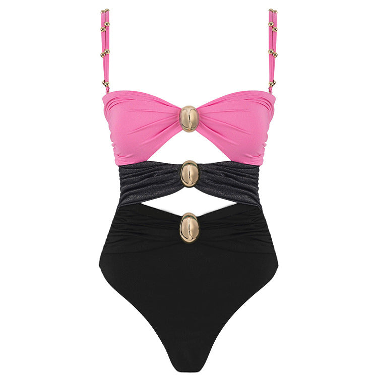 Ring Buckle One-Piece Swimsuit