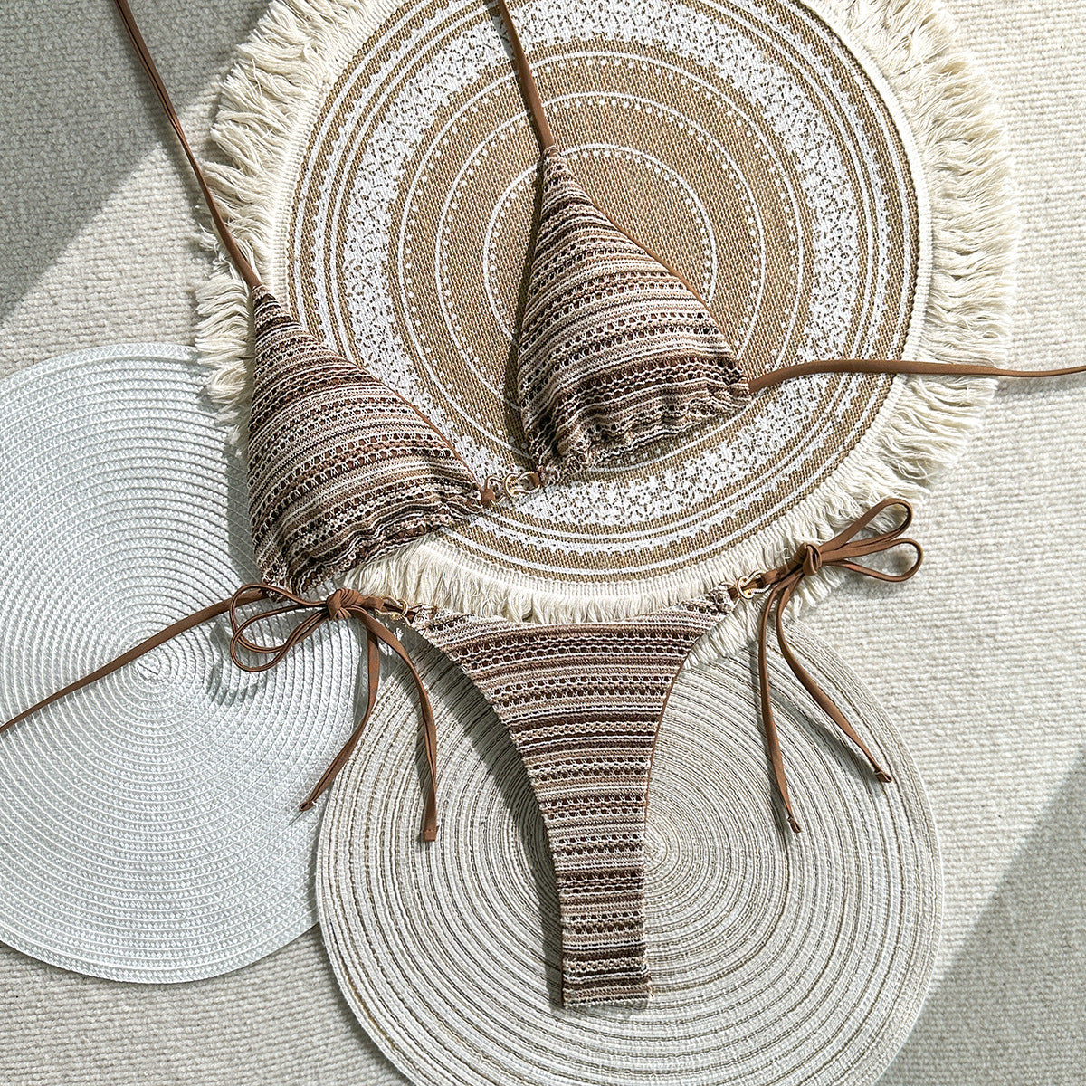 Striped Colorblock One-Piece Swimsuit