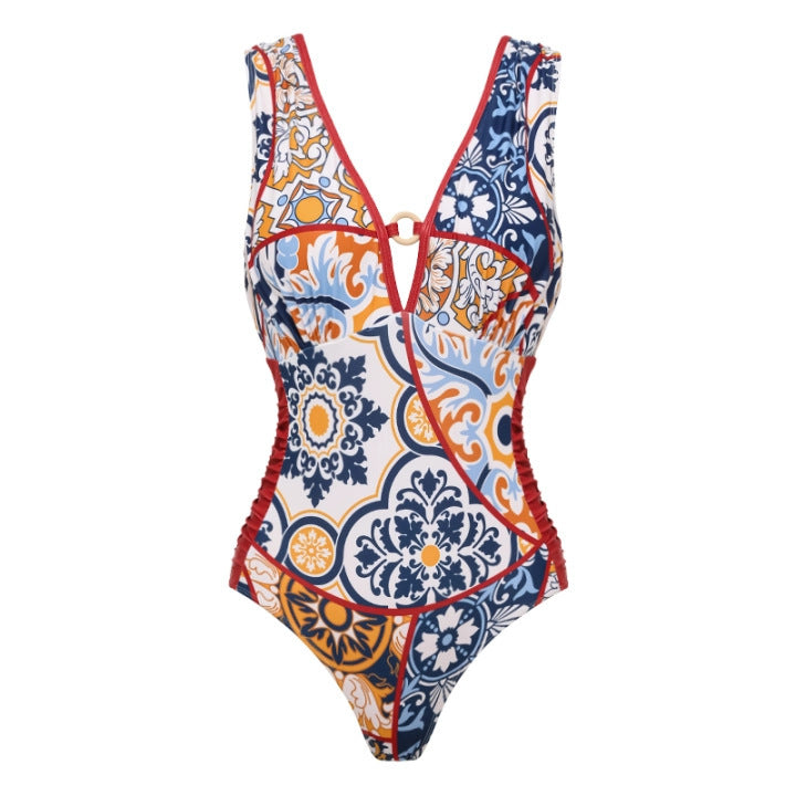 Halterneck One-Piece Swimsuit