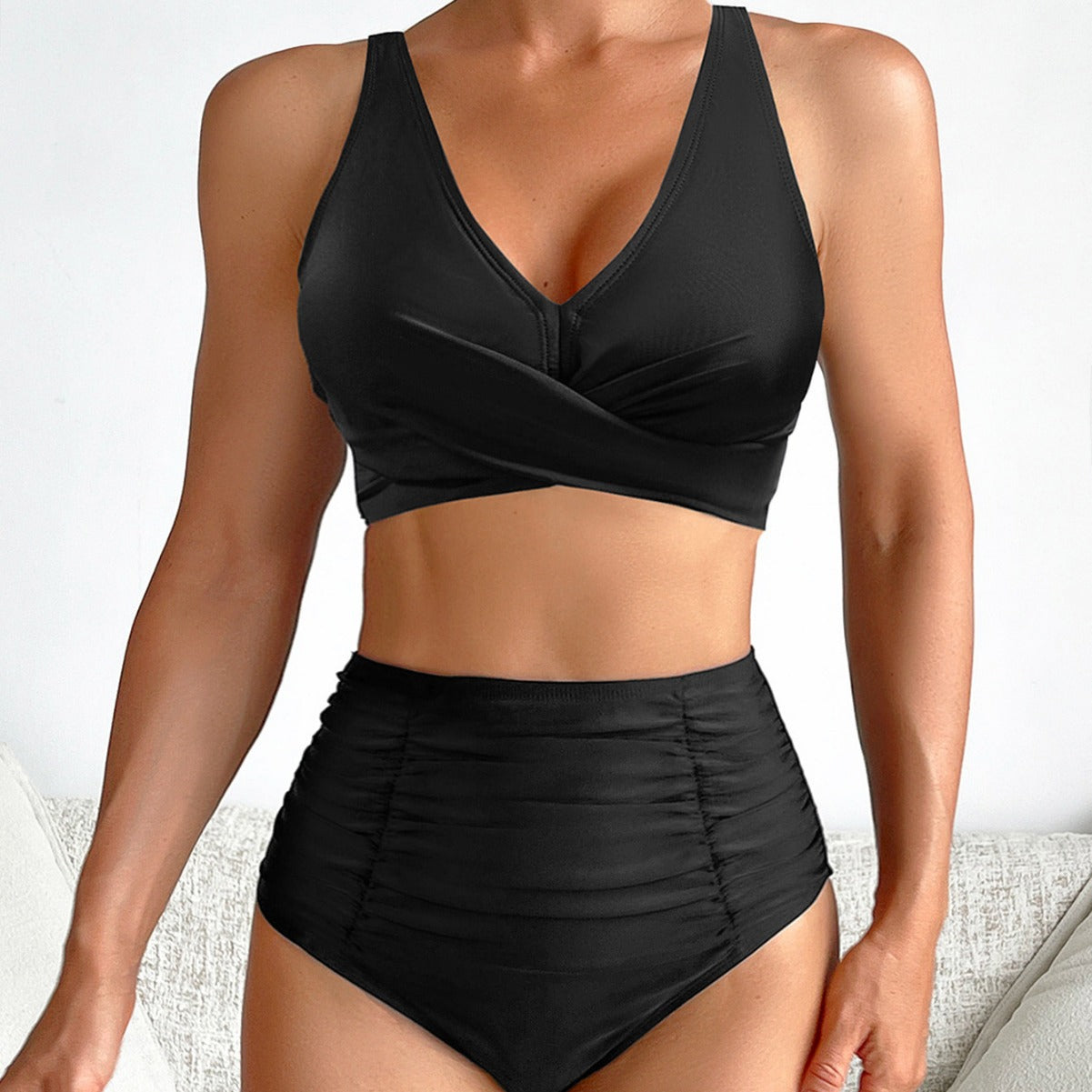 Solid One-Piece Swimsuit