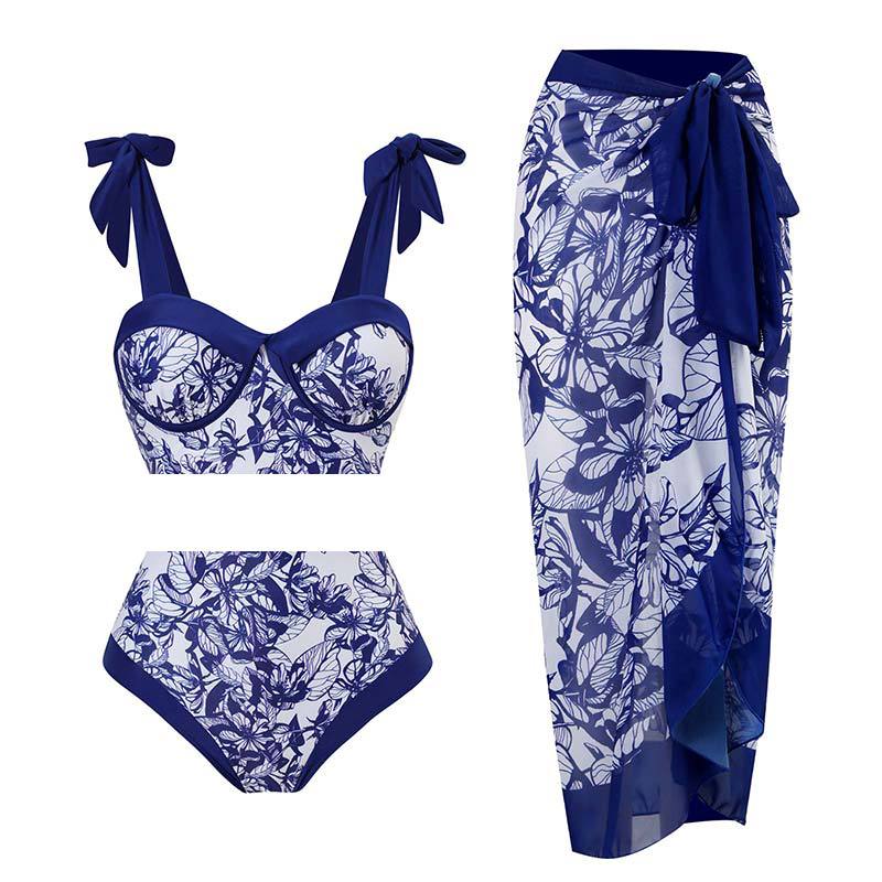 Retro Slit One-Piece Swimsuit