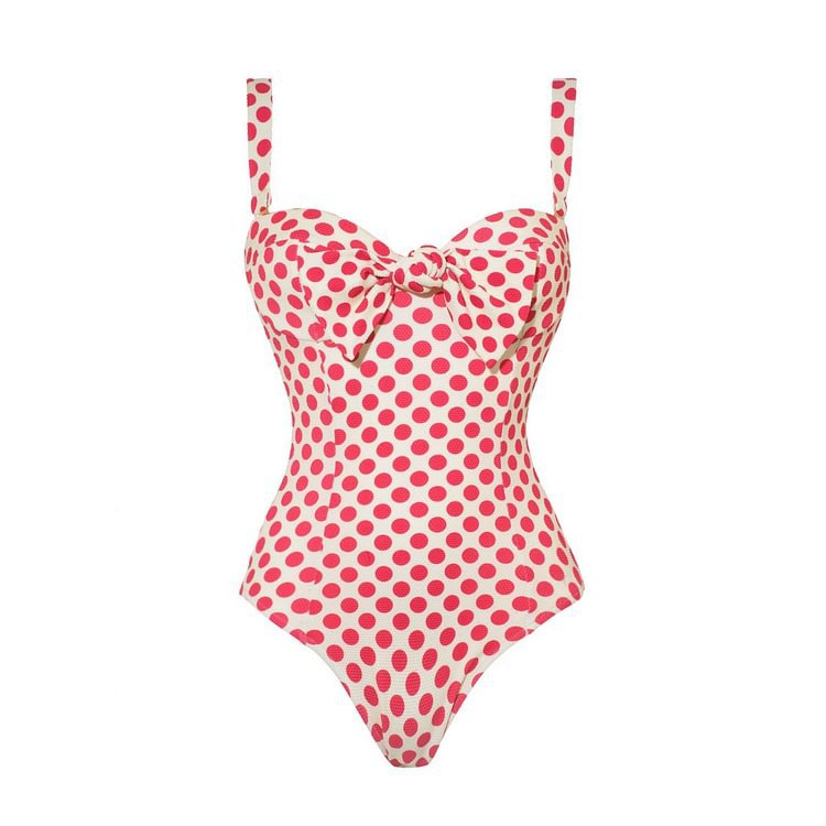 Heart Print One-Piece Swimsuit