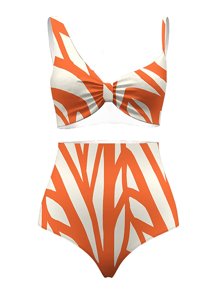 Triple Slit One-Piece Swimsuit