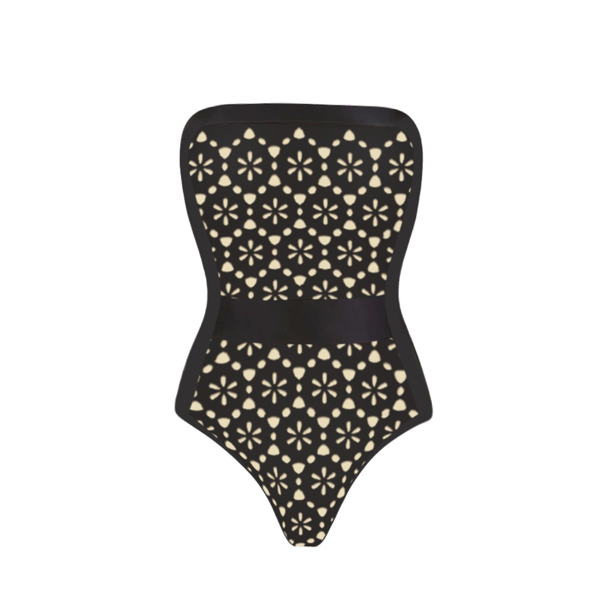 Black Metallic One-Piece Swimsuit