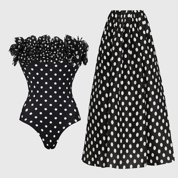 Polka Dot One-Piece Swimsuit