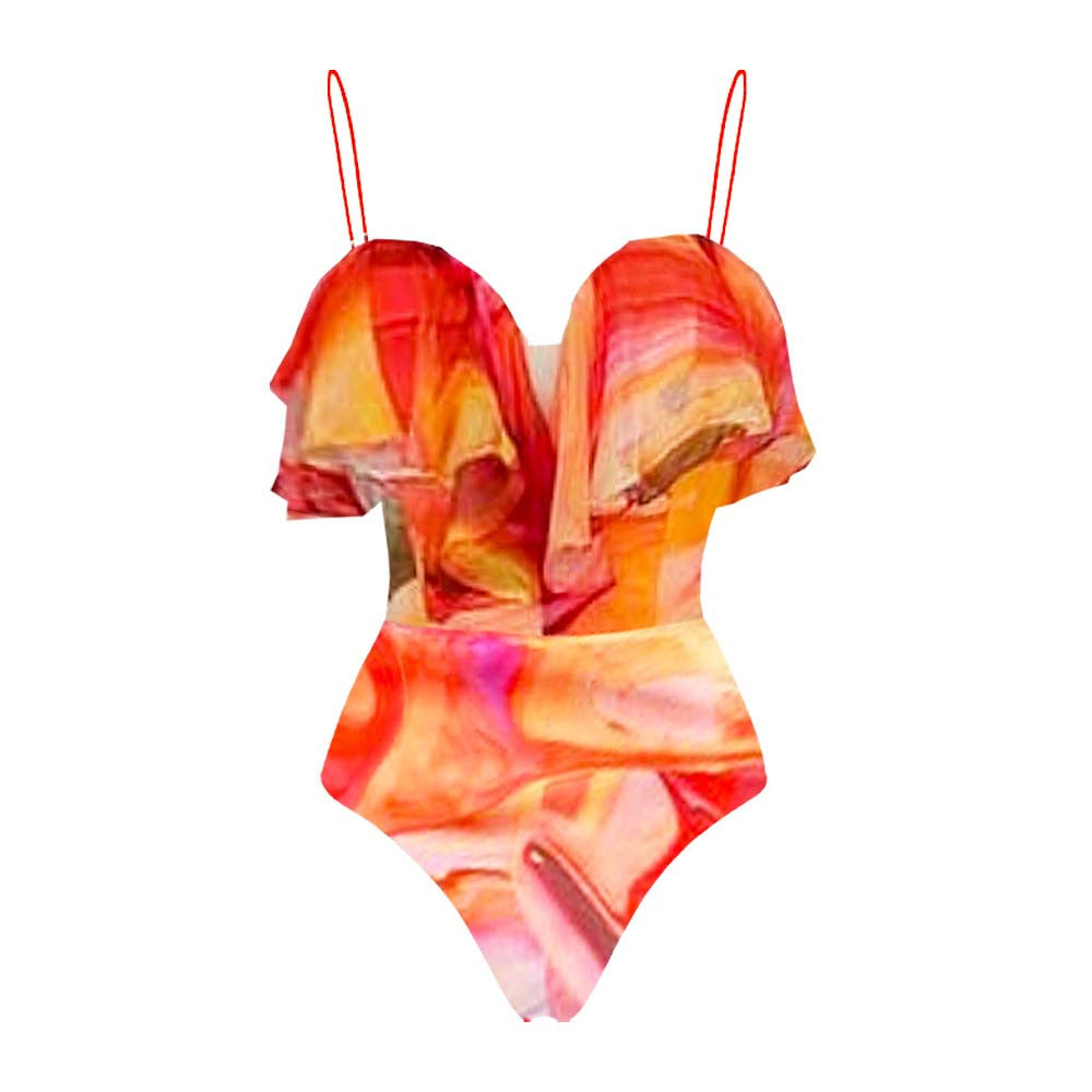 Ruffle One-Piece Swimsuit
