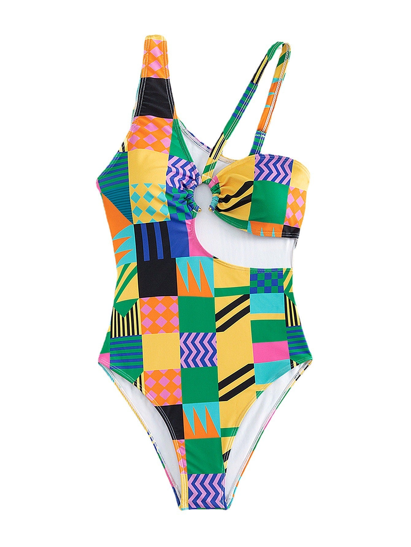 Beach Print One-Piece Swimsuit