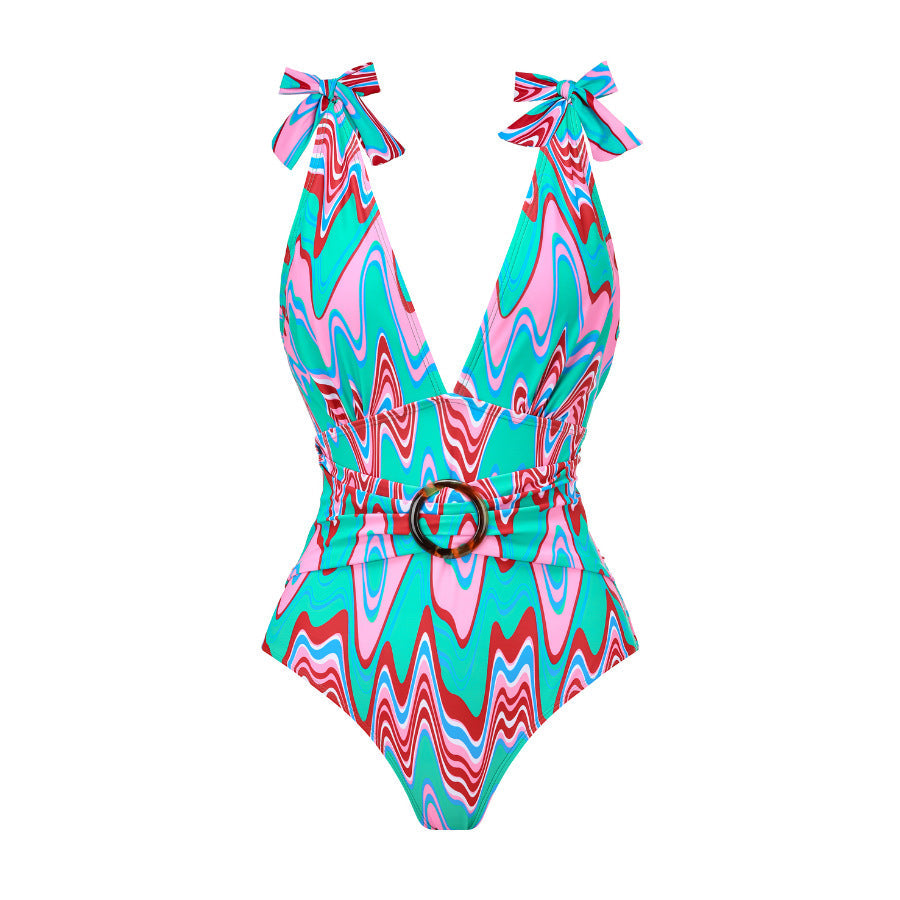 Modest Print One-Piece Swimsuit