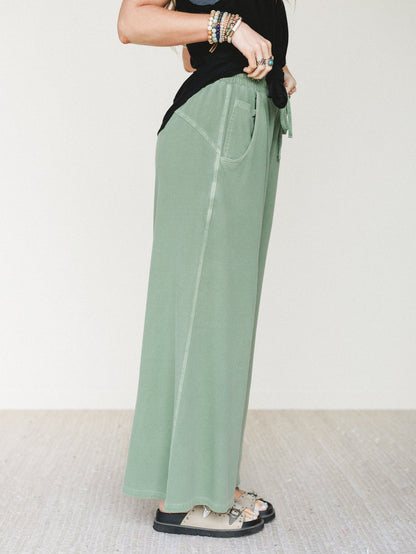 Wild Solistice Drawstring Pants - Light Olive
