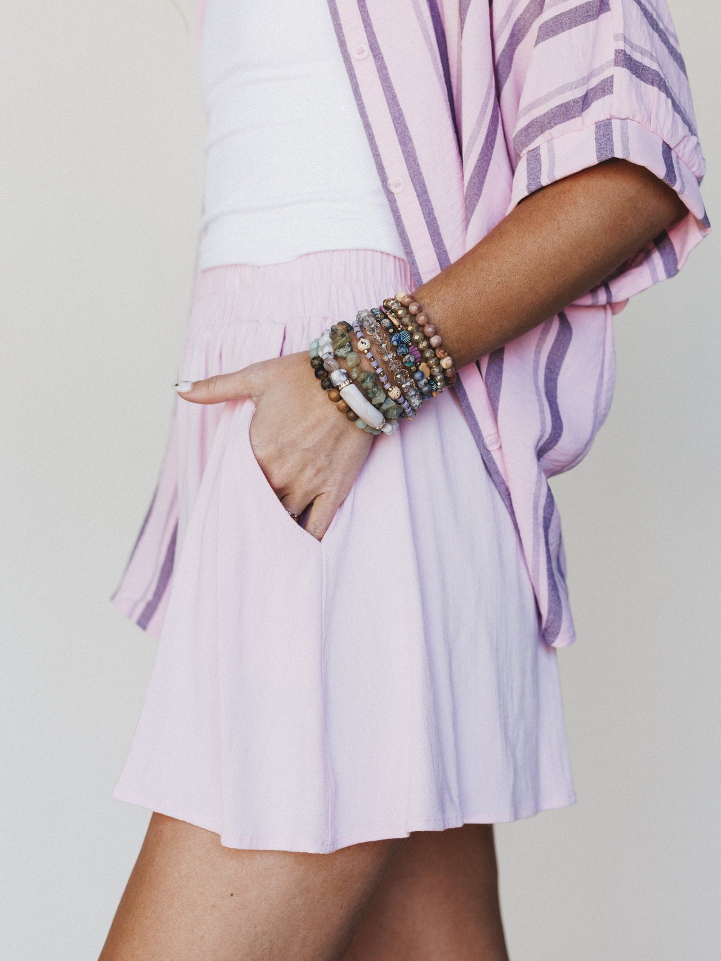 Soul Searcher Pocket Shorts - Light Pink