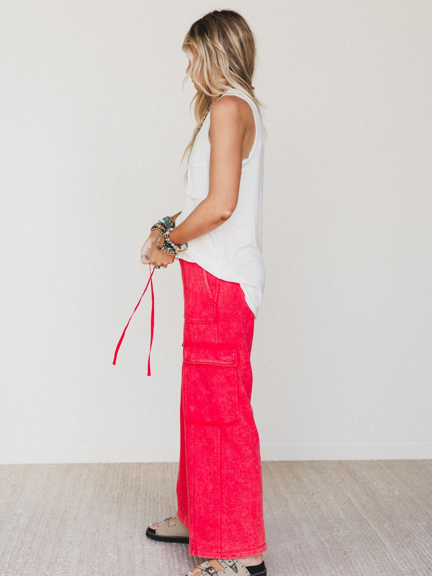 It's a Match Wide Leg Pants - Red